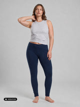 Jadea 4200 leggings caldo cotone maxi blu - immagine AI modified