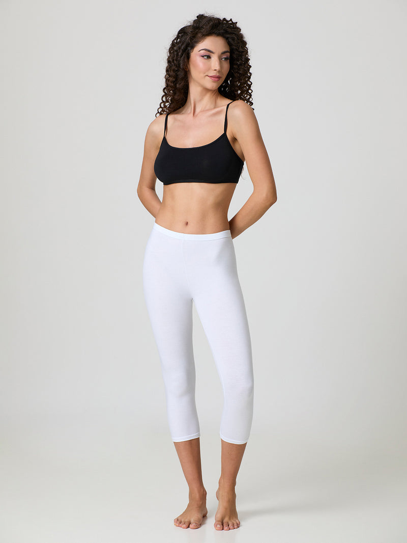 Capri-style leggings in fresh cotton