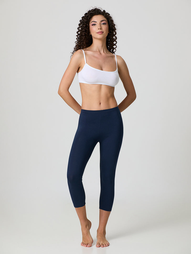Capri-style leggings in fresh cotton