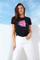 Jadea 4623 t-shirt bianca con stampa frontale in cotone