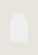 Jadea 4631 canotta con spalla larga cotone modal e lino bianco 