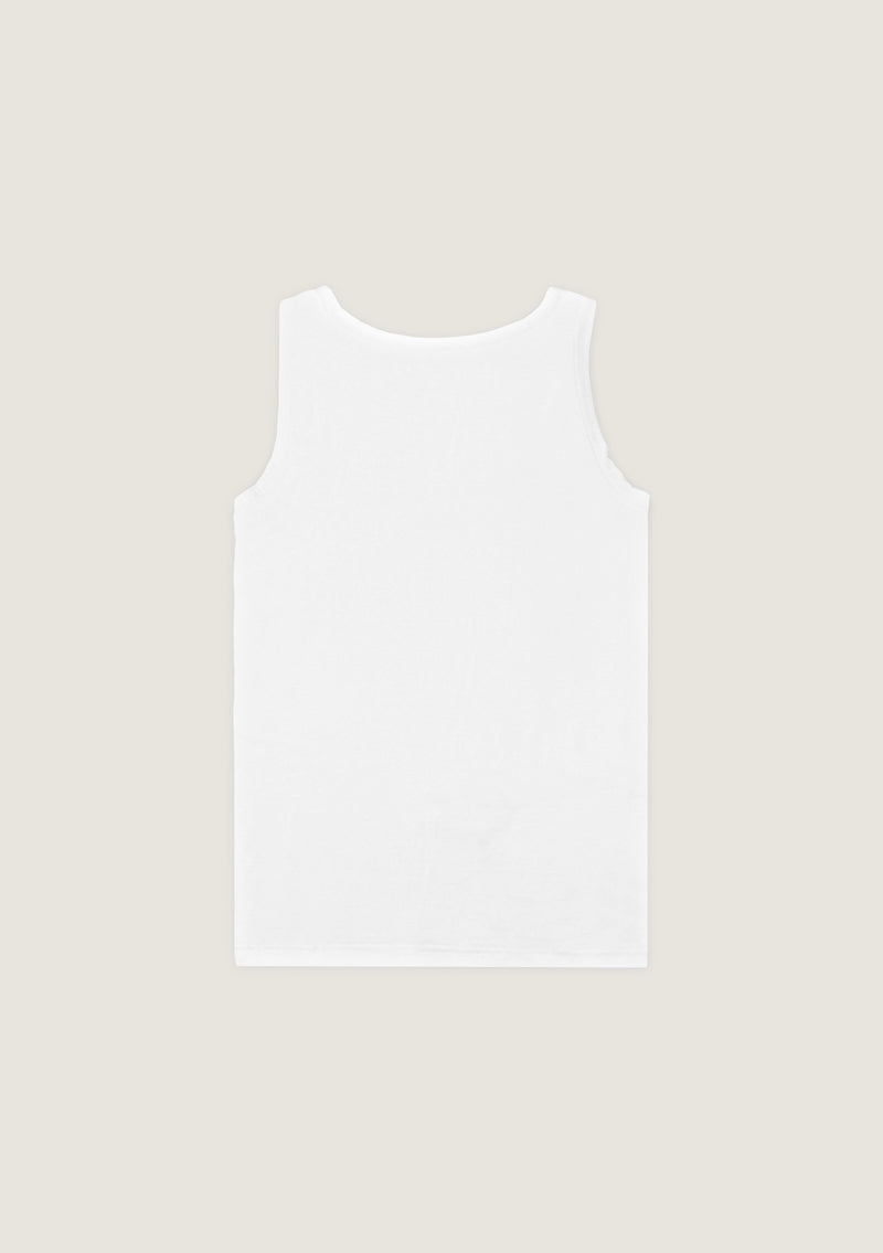 Jadea 4631 canotta con spalla larga cotone modal e lino bianco 