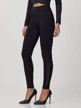 Jadea 4659 leggings nero second skin in cotone con borchie 