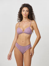 Jadea 4666 reggiseno a triangolo e slip viola con fantasia mix and match funky 