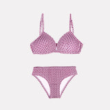 Jadea 4666 reggiseno a triangolo e slip viola con fantasia mix and match funky 