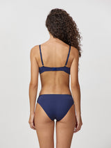 Jadea 4677 push-up blu con ricami bicolore a foglie tango 