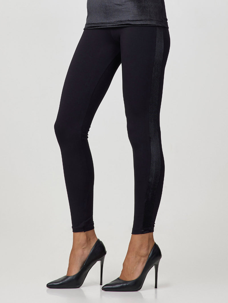 Jadea 4689 leggings aderente in cotone e velluto can can 