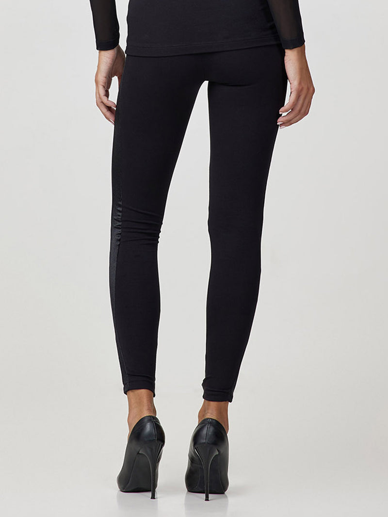 Jadea 4689 leggings aderente in cotone e velluto can can 