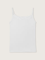 Jadea 4708 top cashmere con pizzo color bianco