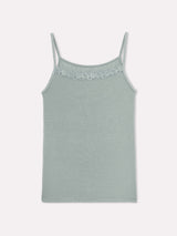 Jadea 4708 top cashmere con pizzo colore giada