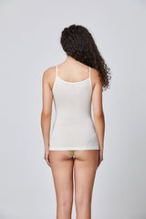 Jadea 4708 top con cashmere con pizzo latte