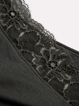 Jadea 4708 top con cashmere con pizzo oliva