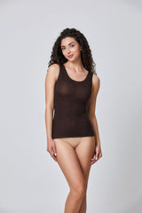 Jadea 4709 canotta con cashmere colore caffe