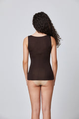 Jadea 4709 canotta con cashmere colore caffe