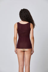 Jadea 4709 canotta con cashmere colore vinaccia