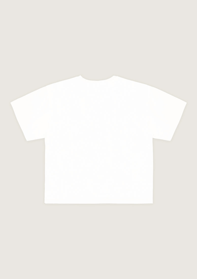 T-shirt oversize 100% cotone con tasca macramè