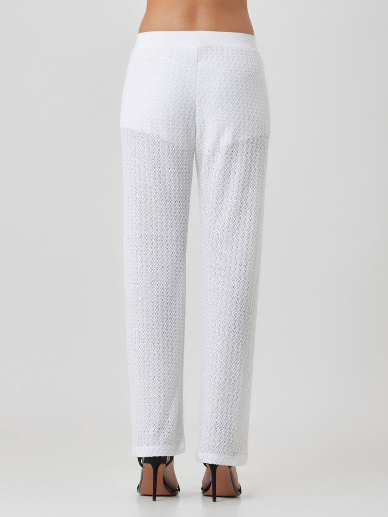 Jadea 4774 leggings pantalone maglia traforata e trasparenze colore seta 
