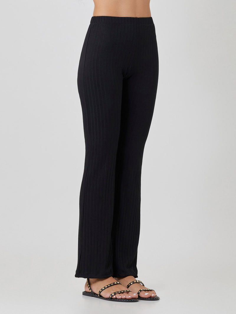 Ribbed viscose leggings