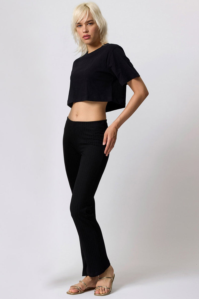Ribbed viscose leggings