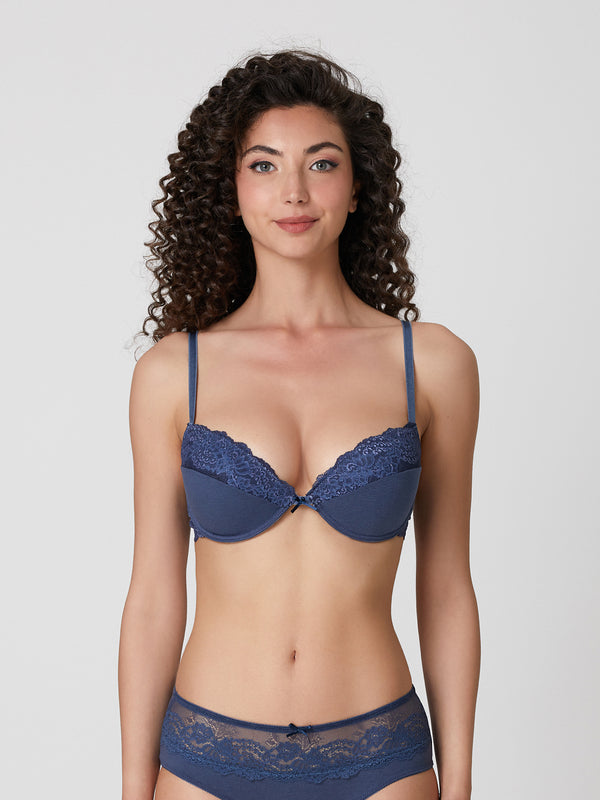 Jadea 4842 push-up con pizzo florale oceano serie zefiro
