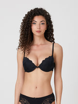 Jadea 4848 push-up con ricami floreali nero serie rugiada
