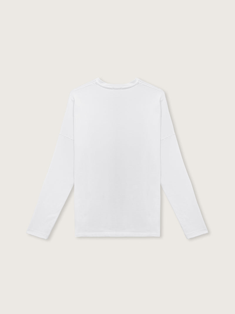 Jadea 4858 maglia donna girocollo in cotone e viscosa effetto similseta panna 
