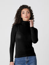 Jadea 4861 dolcevita donna in maglina tinta unita nero 
