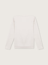Jadea 4863 maglia donna scollo a barca effetto pelo crema 
