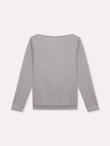 Jadea 4863 maglia donna scollo a barca effetto pelo grigio 
