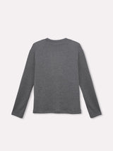 Jadea 4864 maglia donna girocollo tessuto elasticizzato bicolore grigio

