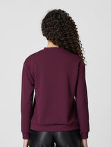 Jadea 4866 maglia donna girocollo in scuba crepe bordeaux 
