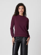 Jadea 4866 maglia donna girocollo in scuba crepe bordeaux 
