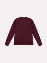 Jadea 4866 maglia donna girocollo in scuba crepe bordeaux 
