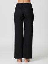 Jadea 4868 pantalone tessuto jaquard bicolore bande frontali a contrasto grigio
