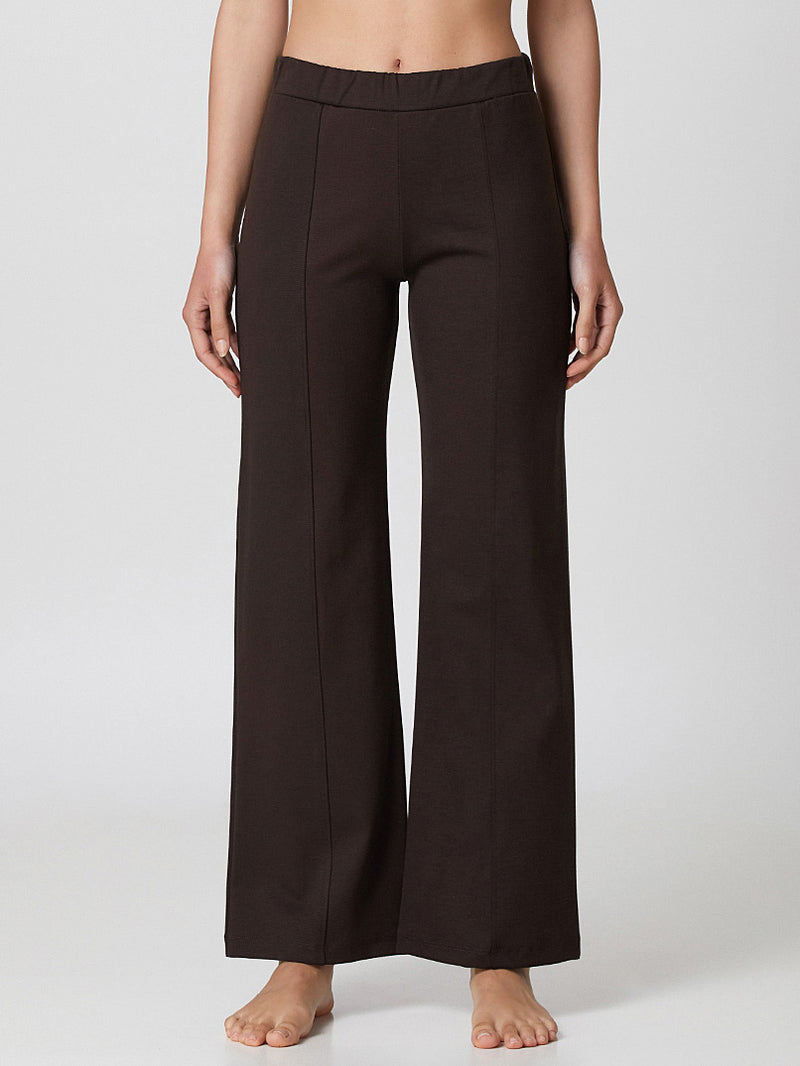 Jadea 4869 pantalone in punto roma leggermente svasato caffe 
