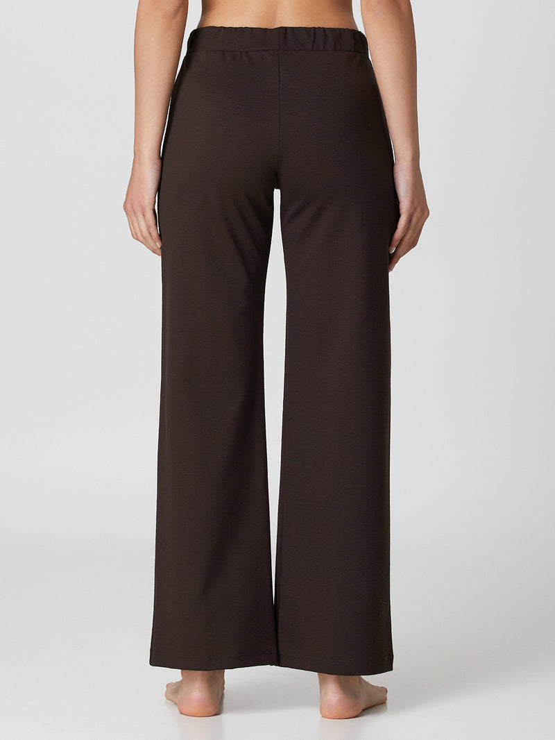 Jadea 4869 pantalone in punto roma leggermente svasato caffe 
