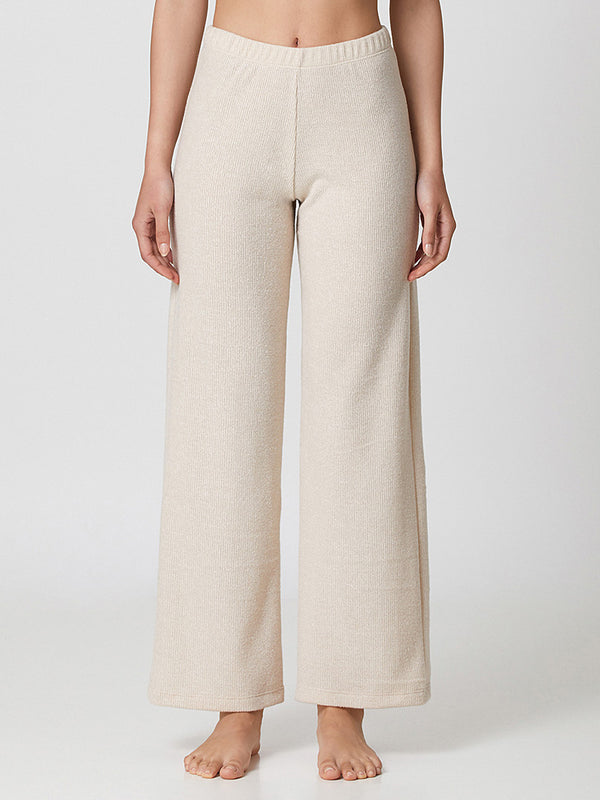 Pantalone morbido in maglia a coste