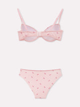 Jadea 4884 coordinato push up e slip in cotone a costine confetto