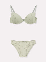 Jadea 4884 coordinato push up e slip in cotone a costine timo