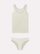 Jadea 4891 coordinato canotta e slip con motivo floreale timo