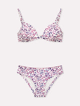 Jadea 4892 coordinato triangolo e slip a fantasia maculata mirtillo