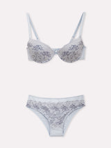 Jadea 4901 coordinato push up e slip in pizzo floreale fiordaliso 