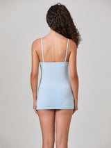 Jadea 4903 coordinato top e slip in cotone e pizzo floreale fiordaliso