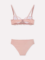 Jadea 4908 coordinato balconcino e slip con pizzo trasparente fard