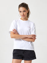 Jadea 4925 t-shirt 100% cotone con scritta e stampa bianco 
