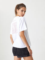 Jadea 4925 t-shirt 100% cotone con scritta e stampa bianco 
