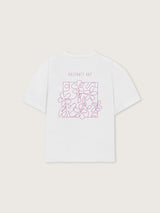 Jadea 4925 t-shirt 100% cotone con scritta e stampa bianco 
