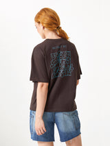 Jadea 4925 t-shirt 100% cotone con scritta e stampa caffè  
