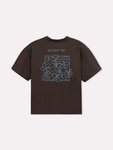 Jadea 4925 t-shirt 100% cotone con scritta e stampa caffè  
