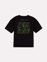 Jadea 4925 t-shirt 100% cotone con scritta e stampa nero  

